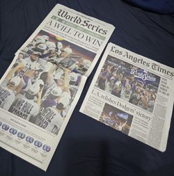 LA Times Dodgers Newspaper 11/3/25 & 2024