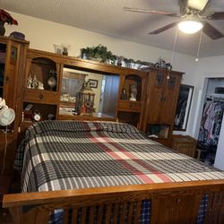Mission Oak Bed Unit