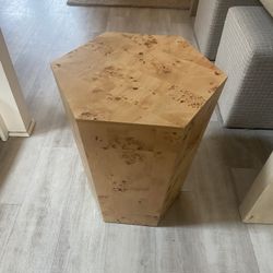 Modern Burl Wood Side/End/Coffee Table