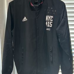 2015 James NBA All Star NBA Adidas Black Men's Authentic  Warm Up Jacket Like New-Size XL-Rare Find