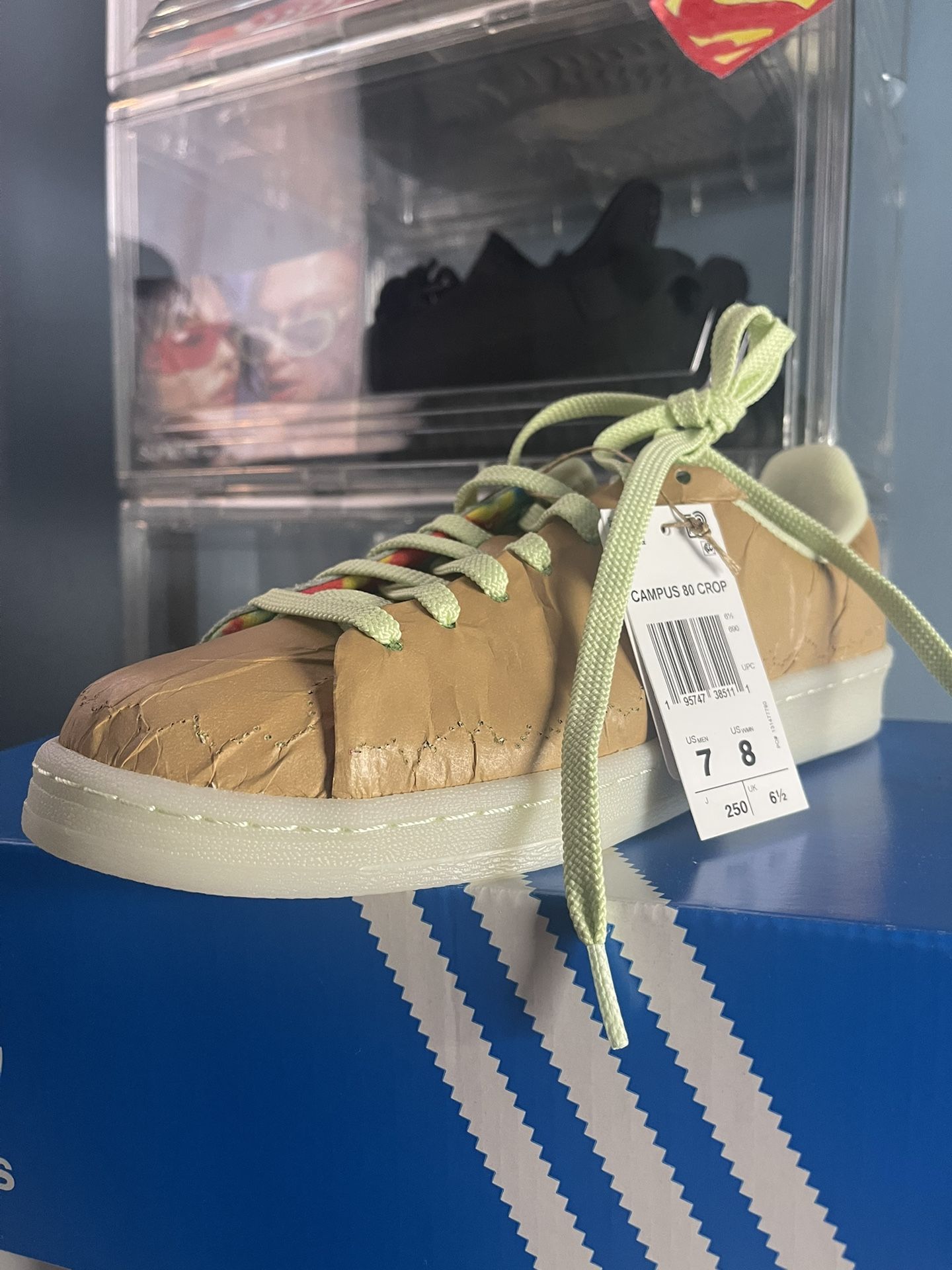 adidas gazelle silver green womens Campus 80 