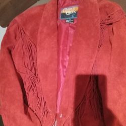 Cripple Creek Suede Leather Fringe Jacket