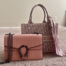 2 Pink Bags For One Price