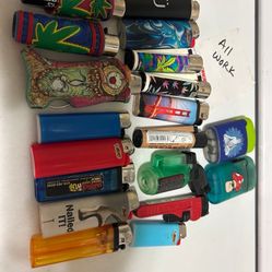 25 Lighters Read Info 19 Work 6 Need Refill Some vintage Some have a cool case/c