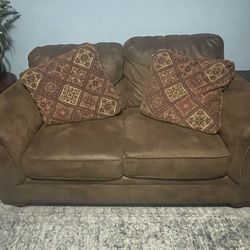 2-Piece Brown Couch Set from Crowley Furniture