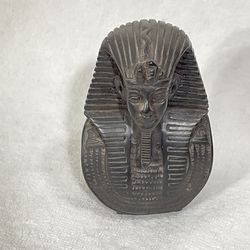 Small Egyptian Black Stone  Statue Of King Tut