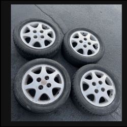 4 — 195/55r15 4x114.3 4x4.5 Stock Nissan 240sx Accord Wheels Rims Tires!!!!!!!!!!!!!