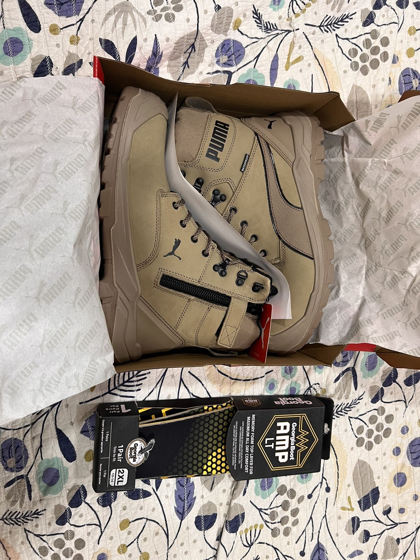 Puma Composite Toe Work Boots, And Insoles