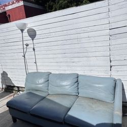 Free Turquoise, Italian, Made Couch, And Lamp