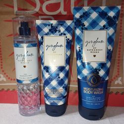 Gingham Set Bath &  Body Works