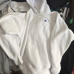 Vtg Champion Hoodie Sz L (no Stains)