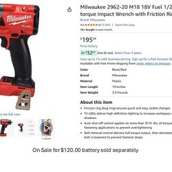 Milwaukee M18 FUEL 1/2" Mid-Torque Impact Wrench w/ Friction Ring – Tool Only