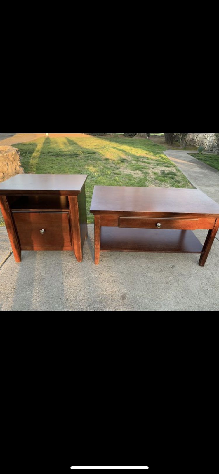 Coffee table accent table set of 2