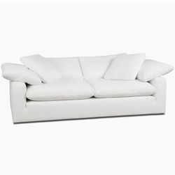 Nixon White Fabric Sofa