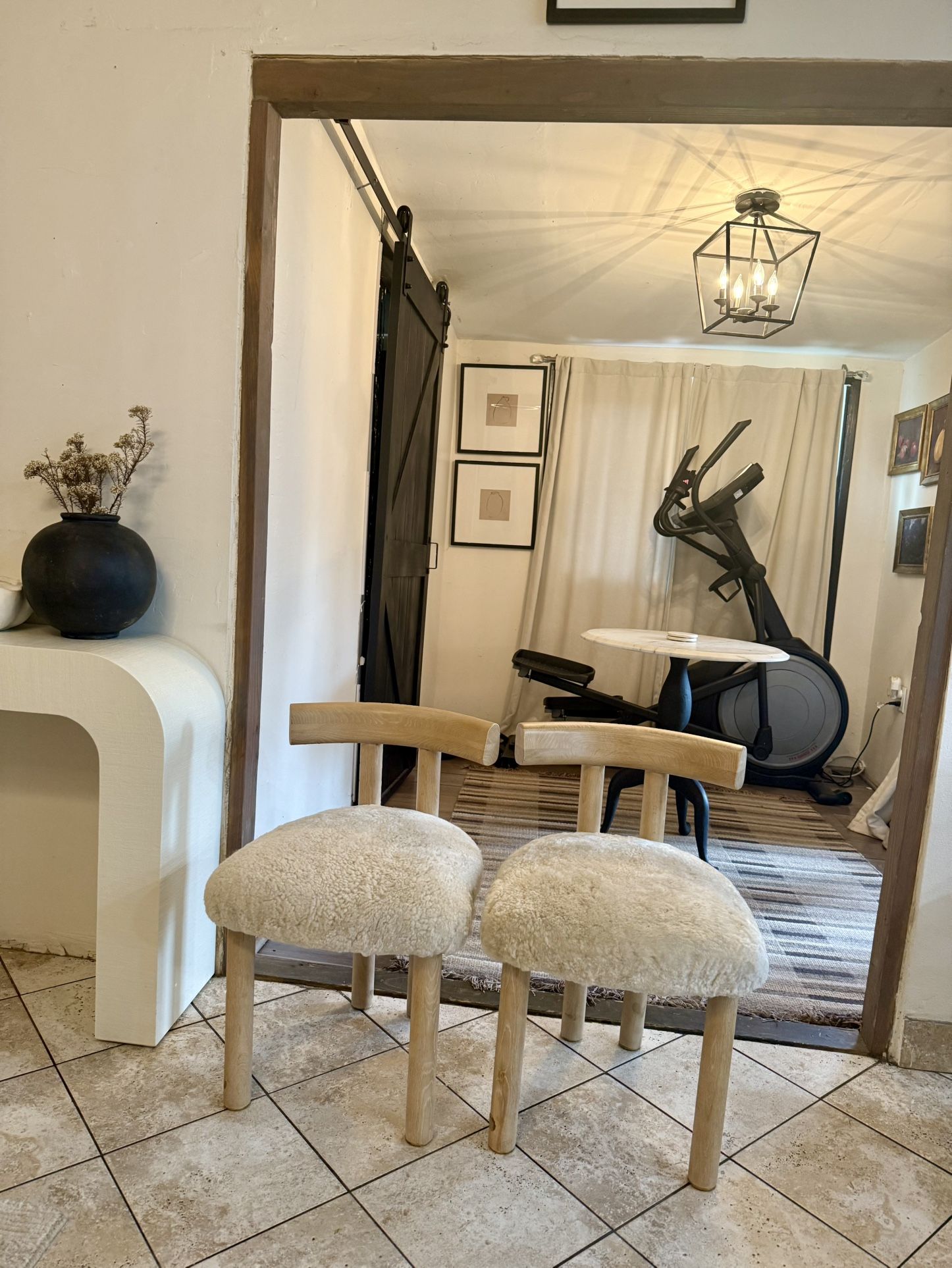 CB2  Pearl Shearling  Chairs By Goop Set Of 2 Chairs