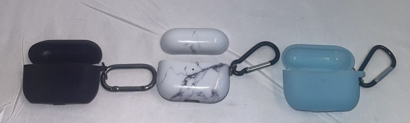 AirPods Pro Cases / Great Condition / Black,Really Light Blue,And White Marble ! 