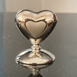 Silver Heart Wedding Place Card Holder Favor