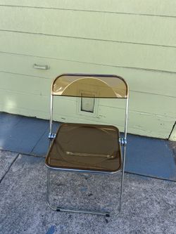 Acrylic & Chrome Folding Chair