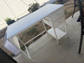 white desk