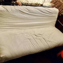 Black Metal Futon Bed With Cushion