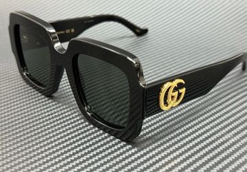 GUCCI GG1547S 001 Black Grey Medium 50 mm Women's Sunglasses