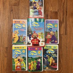Teletubbies VHS Tapes Lot 7 PBS Kids Christmas, Favorite Things, Nursery Rhymes