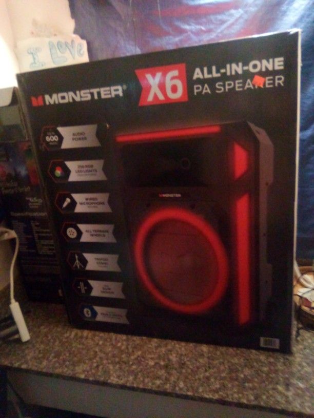 Monster X6 All-in-One PA Bluetooth Speaker System

