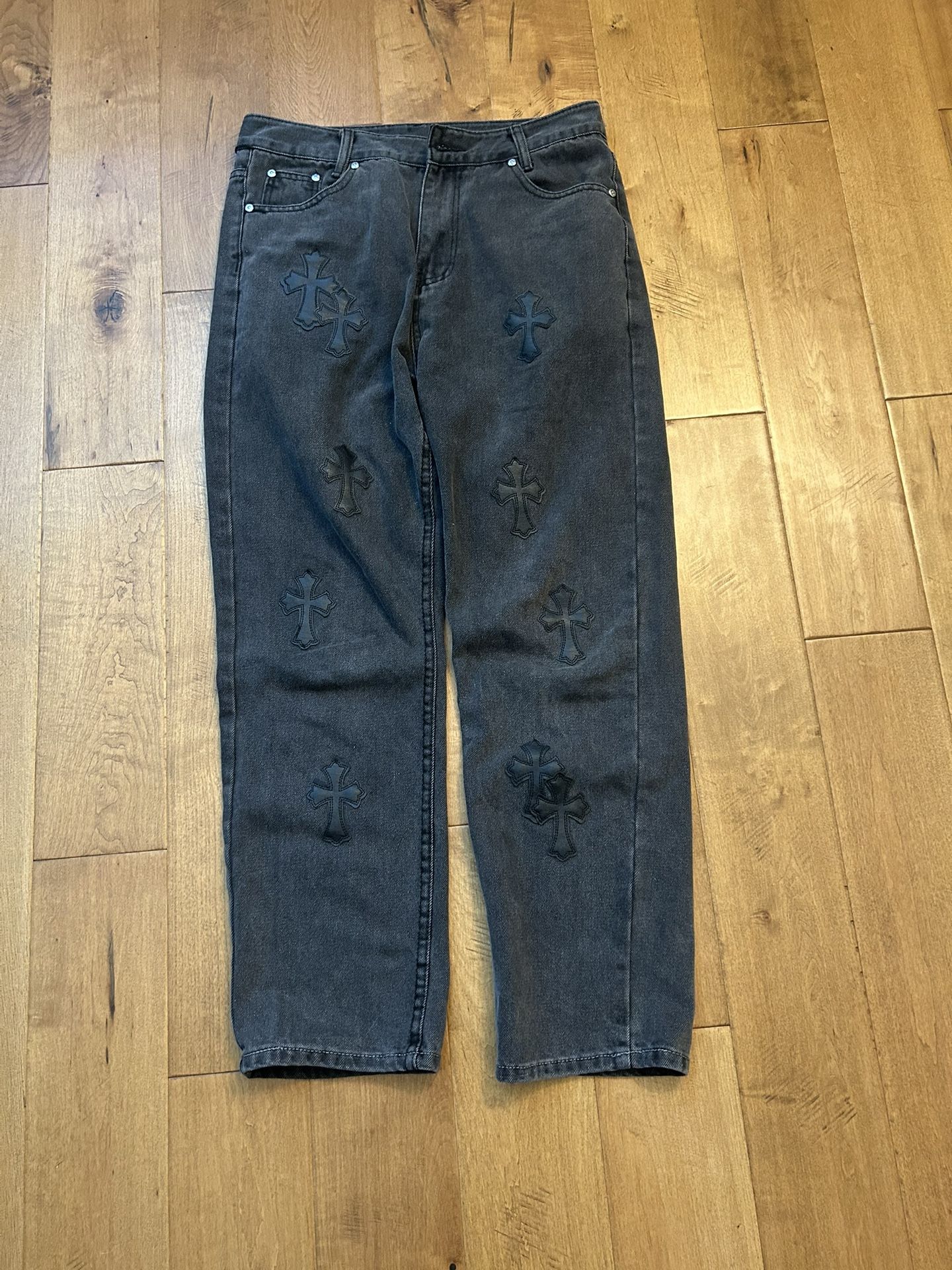 Chrome Hearts Black Jeans