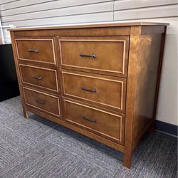 🪵 Charlie 6-Drawer Double Dresser – Chestnut | Solid Wood | NEW & FULLY ASSEMBLED 🪵