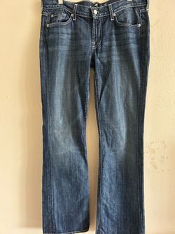 Vintage 7 for all mankind flared skull jeans grunge emo Sz 30