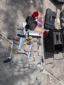 Masonry tools and tool box