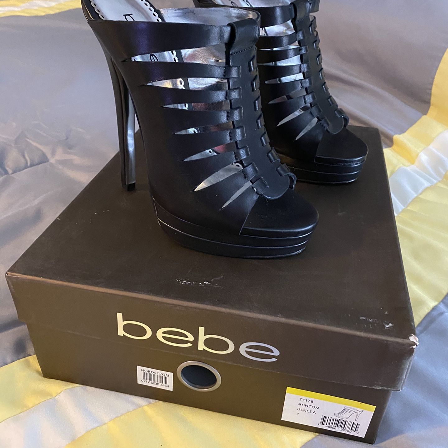 Black 5” Slip On Heels