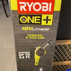 Ryobi One 18V Cordless Pole Saw + Battery & Charger