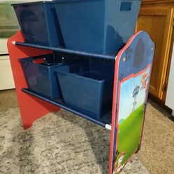 Paw Patrol Floor Cubby Shelf W/4 Pull Out Containers