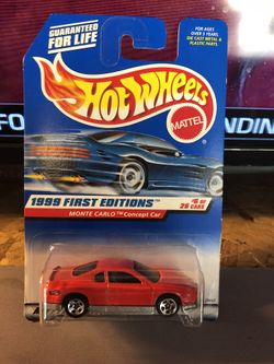 Hot Wheels 1999 First Editions Monte Carlo Concept Car Red 5 Spoke 6/24 #910 NIP