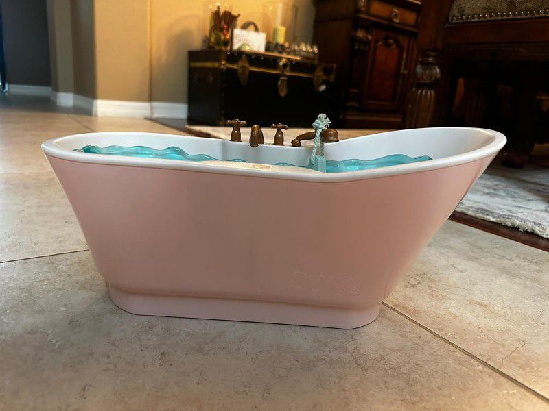 american girl doll bath tub with accessories