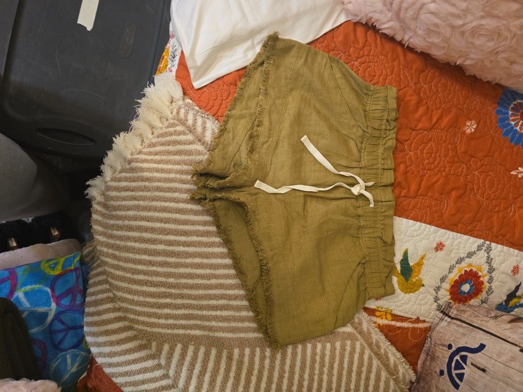 Frankie Paperbag Micro Short Woven Linen