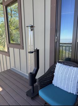 Outdoor Pellet Fire Pit (Spiral Flame Column) – Open Box 🔥