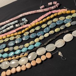 Gemstones And Ceramic Glass Beads