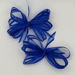 Blue and Yellow Sheer Ribbon Bows