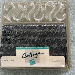 Colorful Coordinates For The Bath: Collage Vinyl, Shower, Pac, Shower Curtain, And 12 Rings