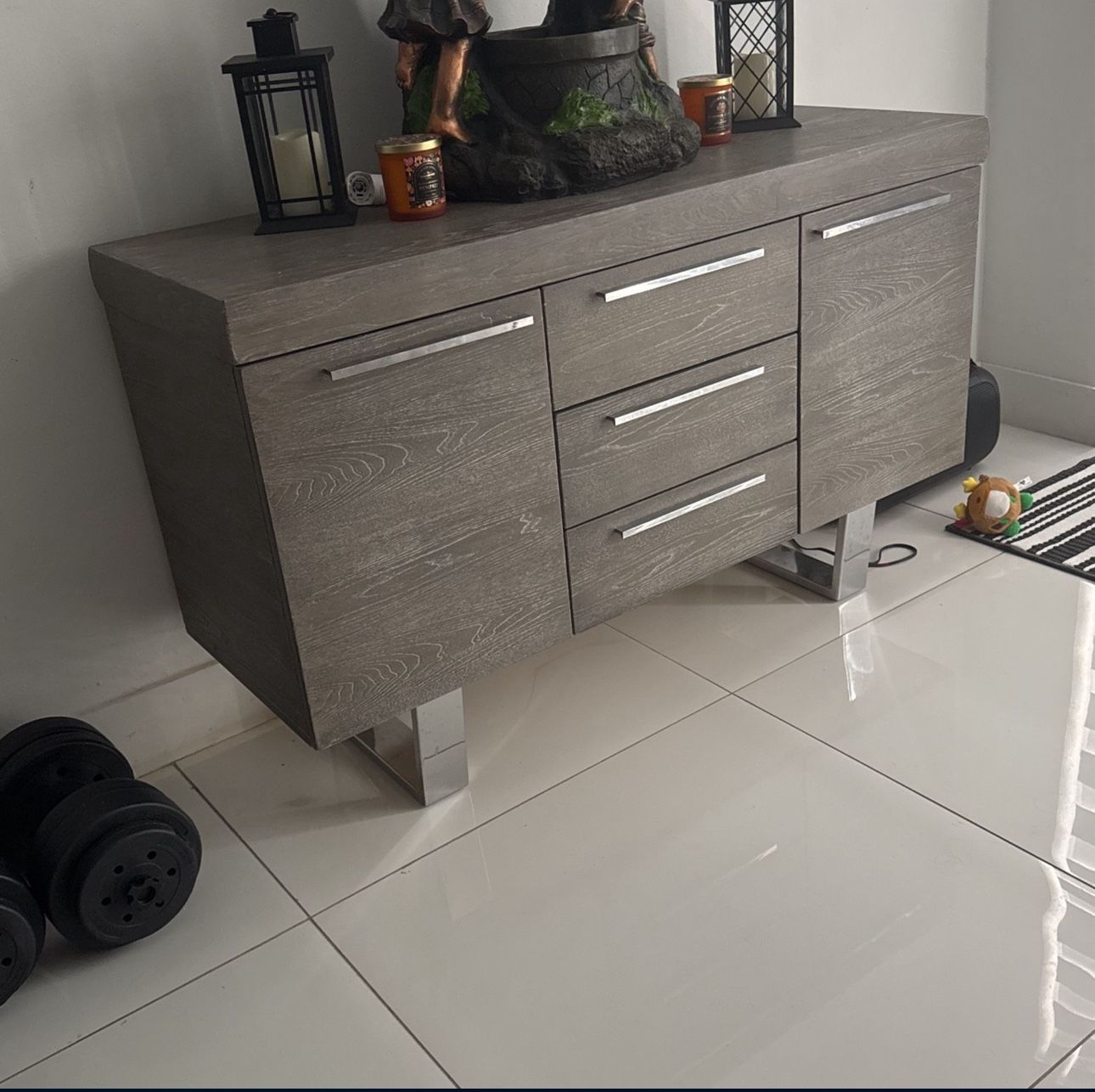 Gray Console Table