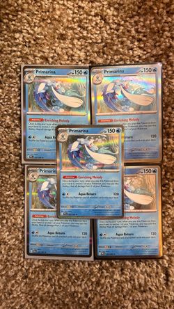Primarina 020/084 Holo Pokémon Cards x5
