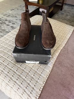 Alfa y Brown suede zip  men’s 91/2