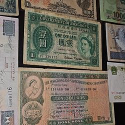 Asian Inspired Coin And Banknote Collection 
