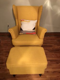 STRANDMON Wing chair, Skiftebo yellow - IKEA