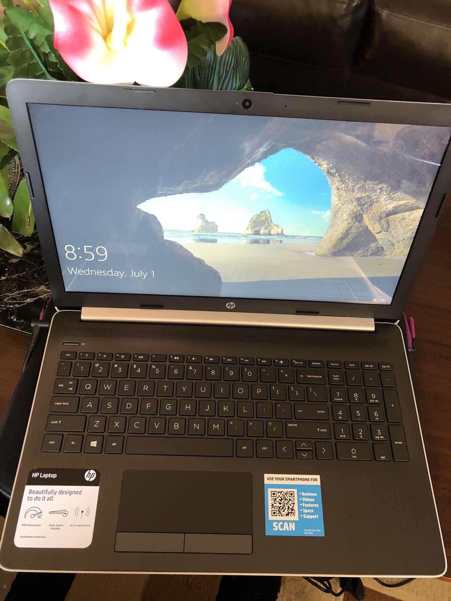 HP 15.6" Laptop with Windows 10, DVD Player/Writer, Bluetooth/HDMI/Ethernet - 1TB Storage (15-