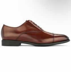 To Boot New York - Dale Cognac Calf Leather Cap Toe Oxford- MSRP $450