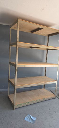 Metal shelves