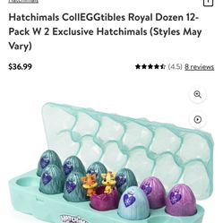 Hatchimals CollEGGtibles Royal Dozen 12- Pack W 2 Exclusive Hatchimals